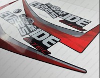 Evinrude 225HP E-tec 2011-2014 Graphite Cowl Outboard Decal Kit